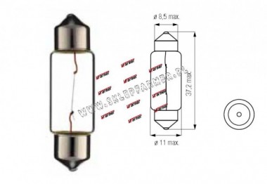 ARWKA 12V 10W /SV8.5//38MM/