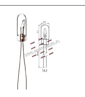 ARWKA MINIATUROWA T1 12V 1W 4.2X11.7