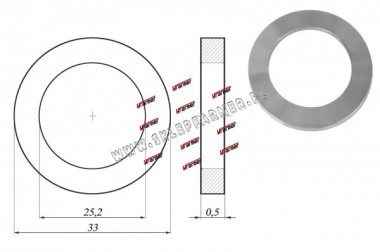 PODKADKA DYSTANSOWA 25.2X33X0.5 MT62(05) MESKO