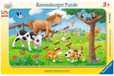 ZABAWKA PUZZLE 15EL ZWIERZTA 060665 RAVENS