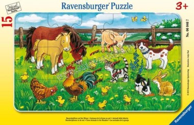 ZABAWKA PUZZLE 15EL ZWIERZTA 060467 RAVENS