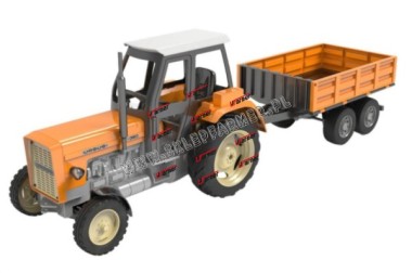 ZABAWKA 1:10 CI�GNIK URSUS C360 Z PRZYCZEP� DOUBLE