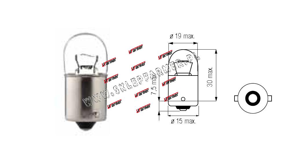 ŻARÓWKA 12V 10W /BA15S/