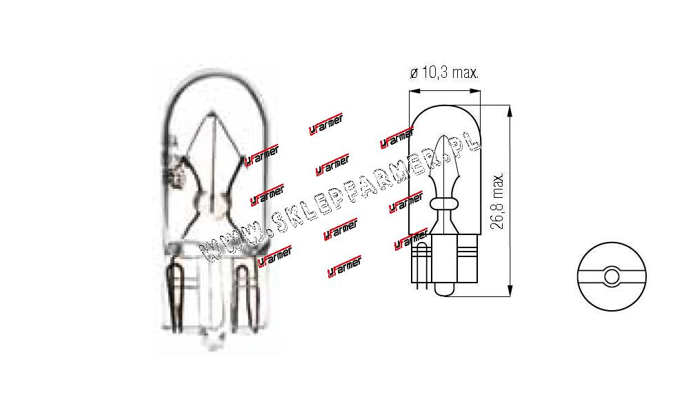 ŻARÓWKA 12V 5W /T10/