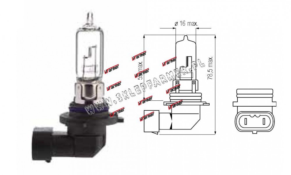 ŻARÓWKA HB3 12V 60W /P20D/