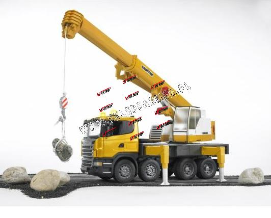 ZABAWKA 1:16 SAMOCHÓD SCANIA Z DŹWIG 03570 BRUDER