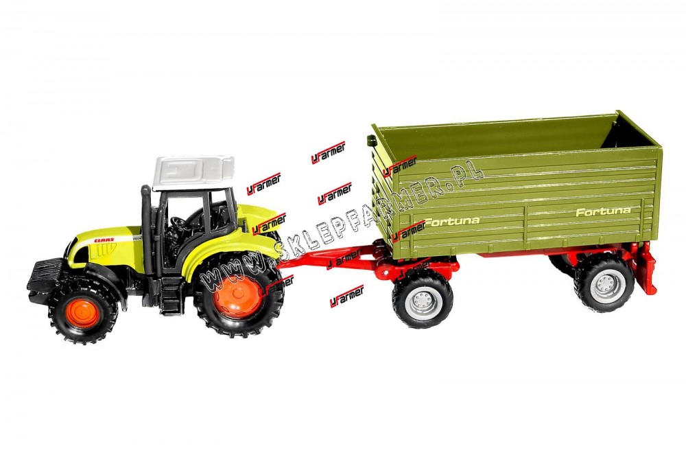 ZABAWKA 1:87 CIĄGNIK CLAAS Z PRZYCZEPĄ 1634 SIKU