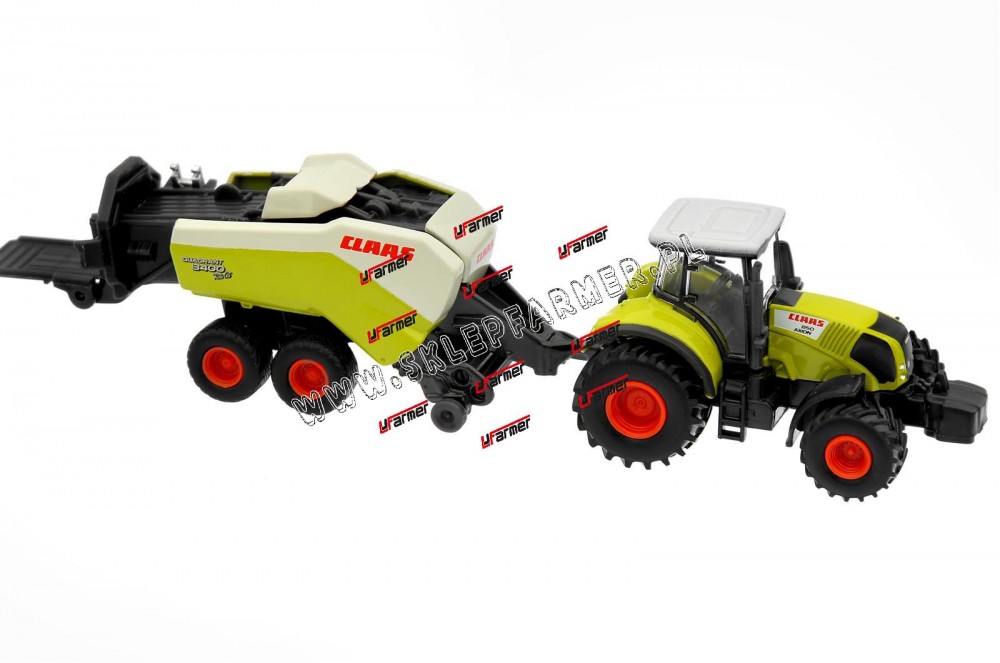 ZABAWKA 1:87 TRAKTOR CLAAS Z PRASĄ 1852 SIKU