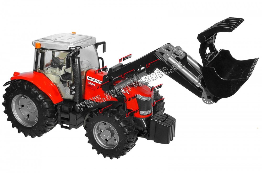 ZABAWKA 1:16 CIĄGNIK MF 7624 Z ŁAD. 03047 BRUDER