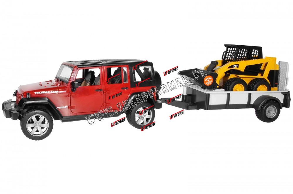 ZABAWKA 1:16 JEEP Z PRZYCZEPKĄ I ŁAD. 02925 BRUDER