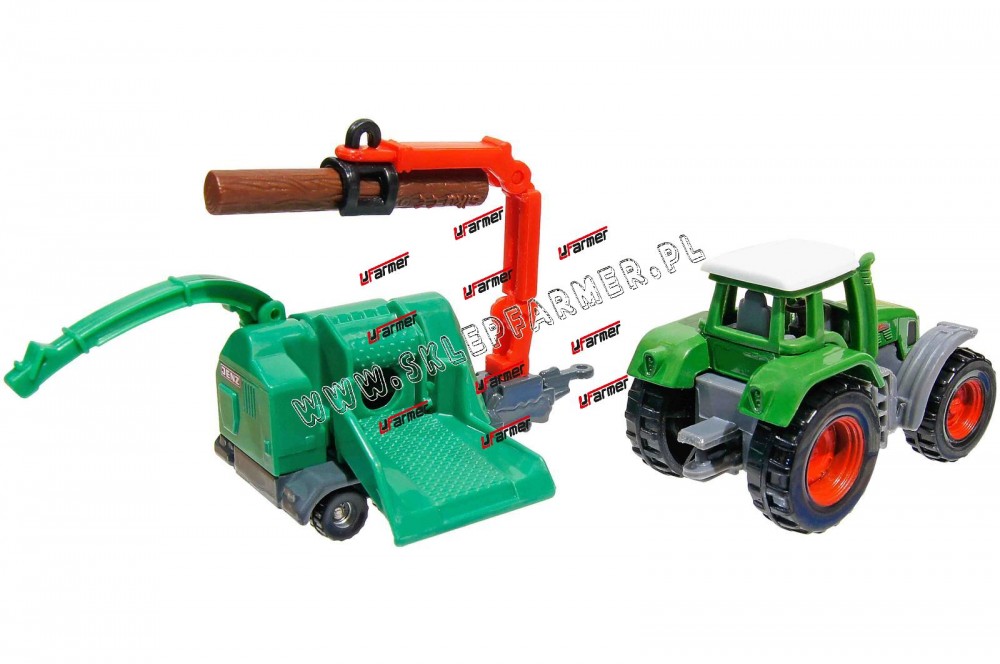 ZABAWKA 1:87 CIĄGNIK FENDT Z RĘBAKIEM 1675 SIKU