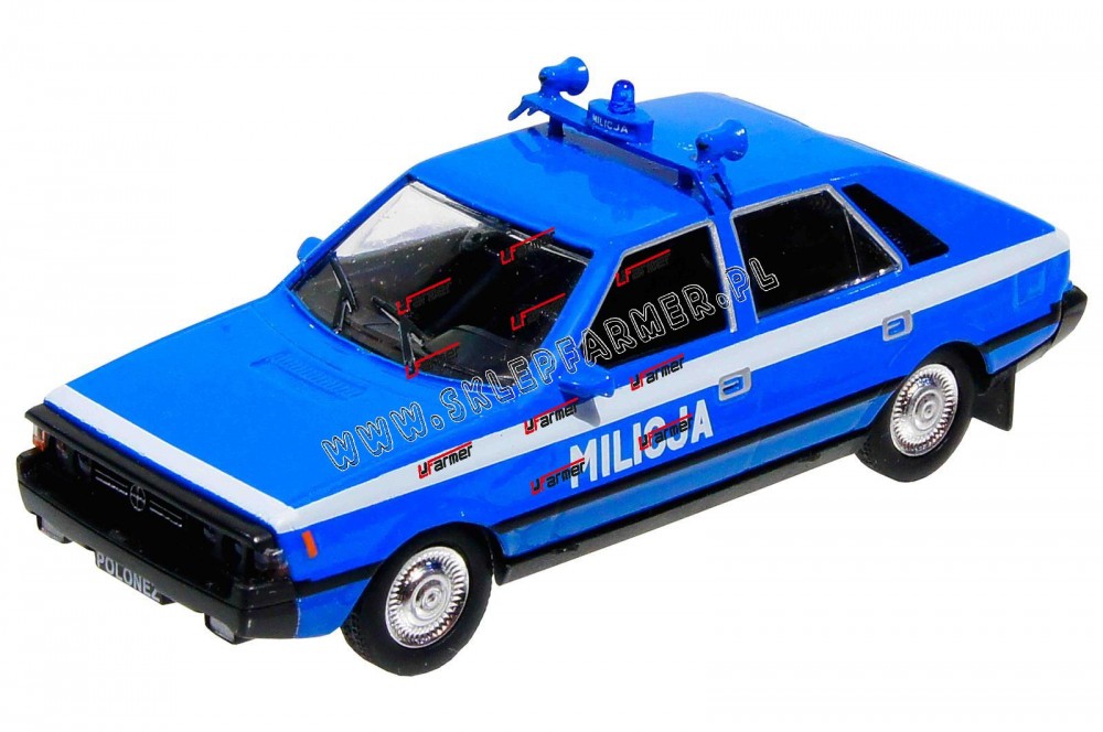 ZABAWKA 1:43 SAMOCHÓD POLONEZ MILICJA PRL