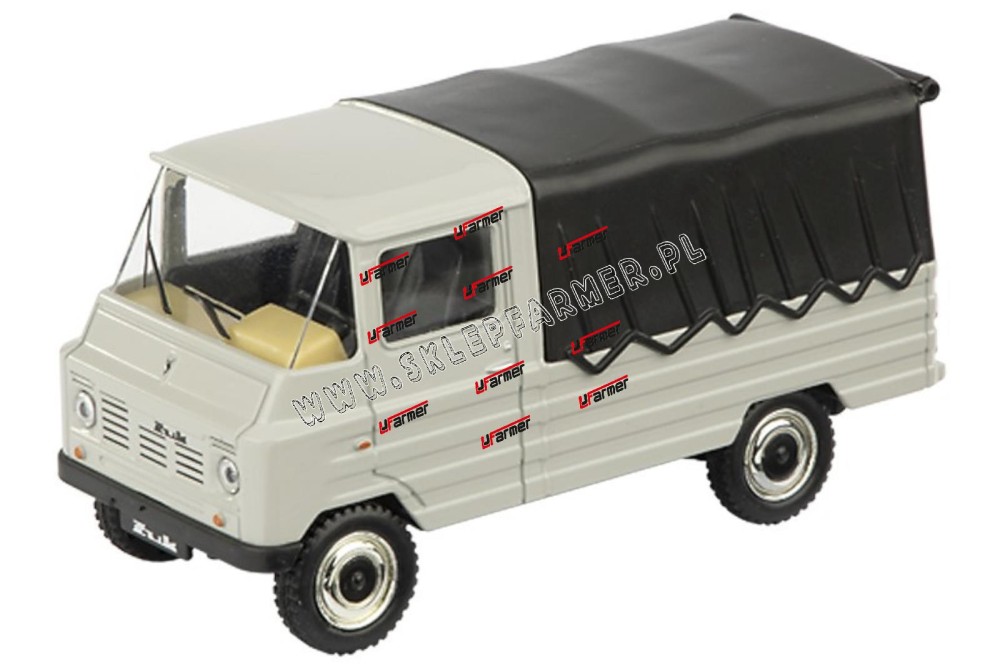 ZABAWKA 1:43 SAMOCHÓD ŻUK SZARY PRL
