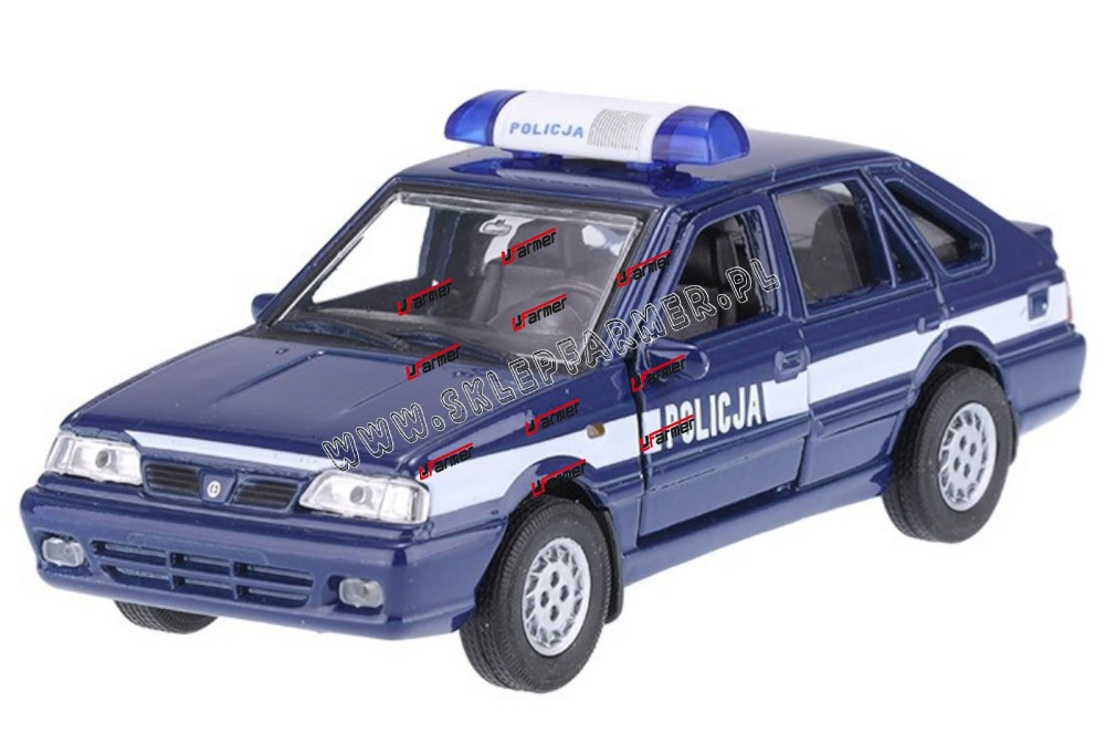 ZABAWKA 1:34 SAMOCHÓD POLONEZ CARO POLICJA II PRL