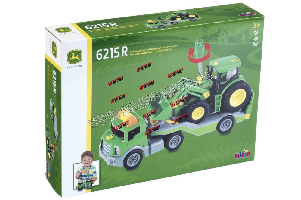 ZABAWKA DO SKRĘCANIA TRAKTOR Z LAWETĄ 3908 KLEIN