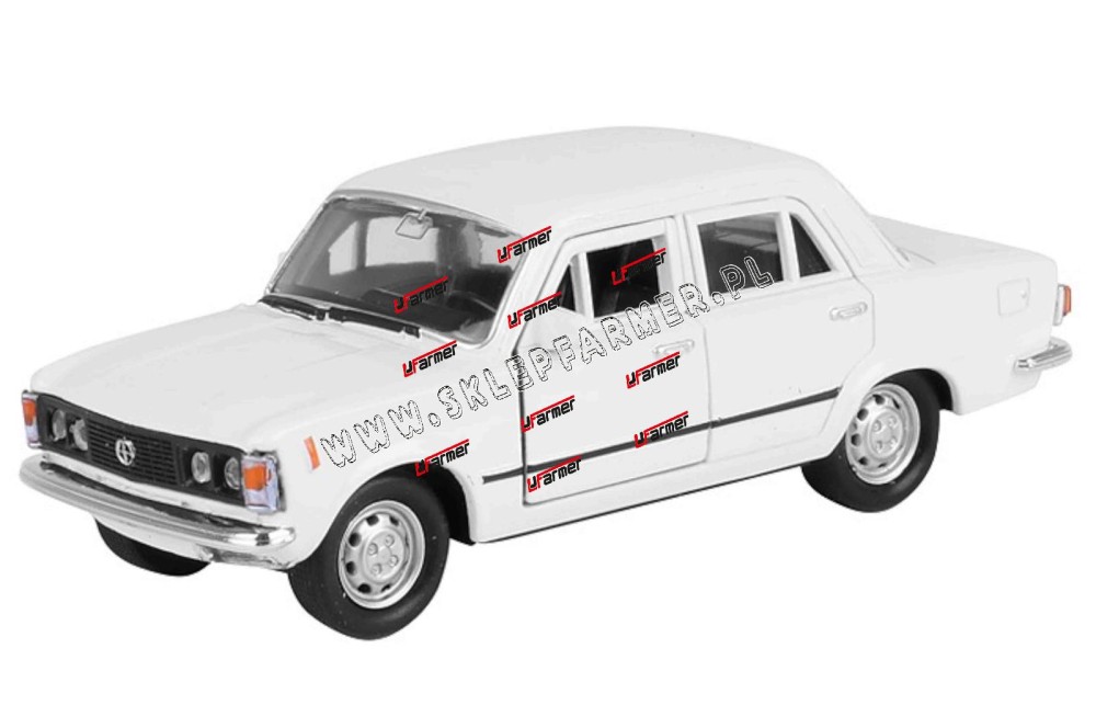 ZABAWKA 1:43 SAMOCHÓD FIAT 125P BIAŁY PRL