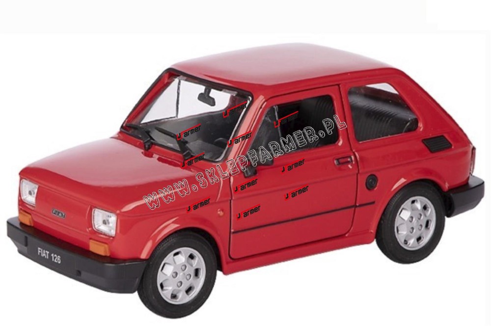ZABAWKA 1:34 SAMOCHÓD FIAT 126P CZERWONY PRL